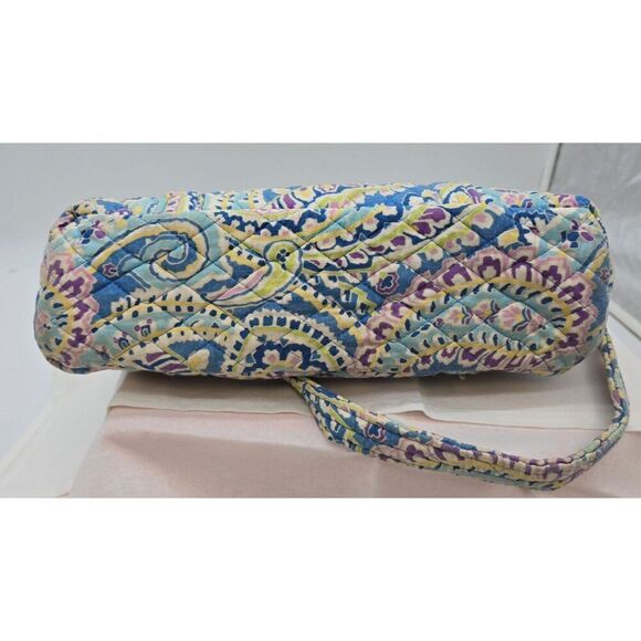 Vera Bradley Blue Paisley Quilted Shoulder Bag With Double Straps - Picture 9 of 10